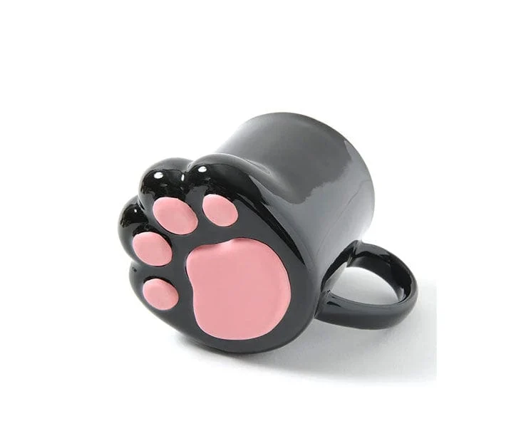 Cat Paw Ceramic Mug: Black Cat - Image 2