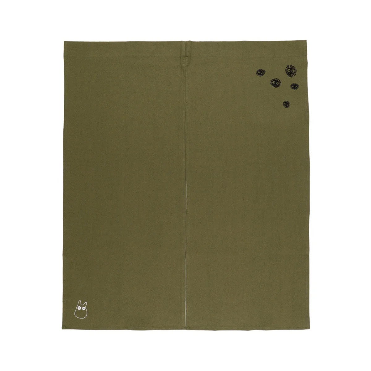 Ghibli My Neighbor Totoro Embroidered Curtain Kurosuke: Green