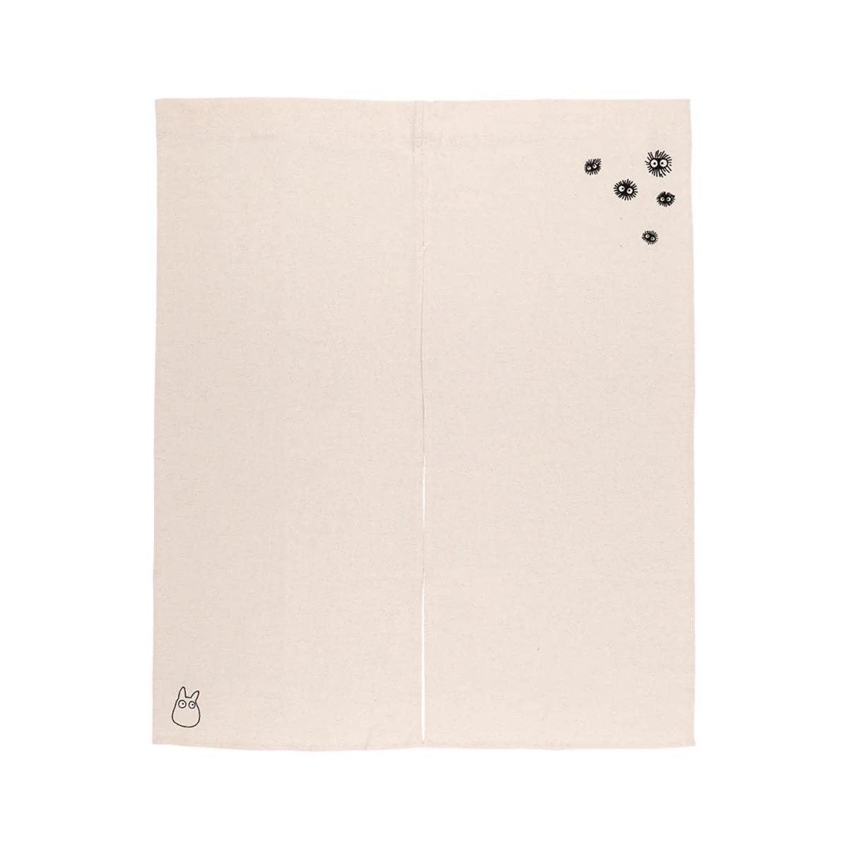 Ghibli My Neighbor Totoro Embroidered Curtain Kurosuke: Ivory