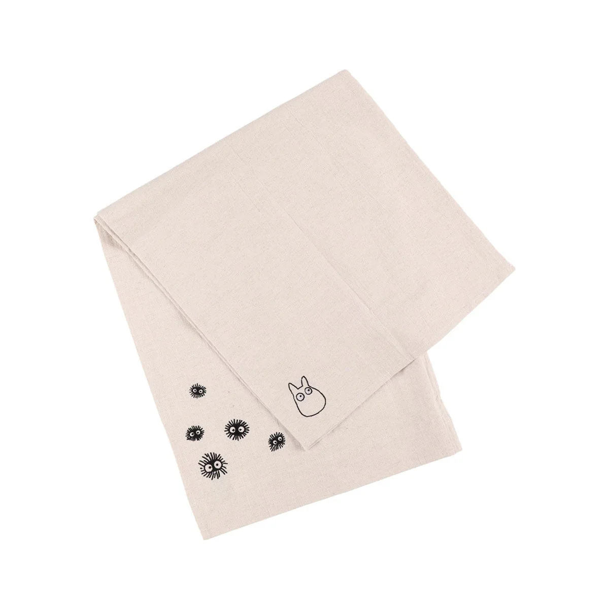 Ghibli My Neighbor Totoro Embroidered Curtain Kurosuke: Ivory - Image 2