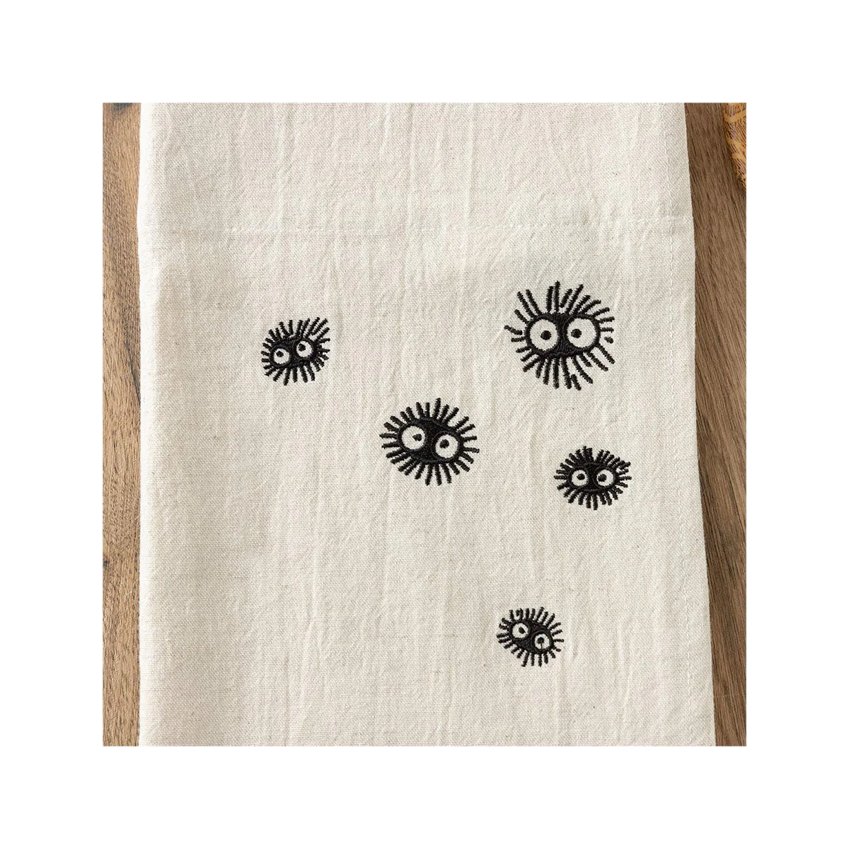 Ghibli My Neighbor Totoro Embroidered Curtain Kurosuke: Ivory - Image 4