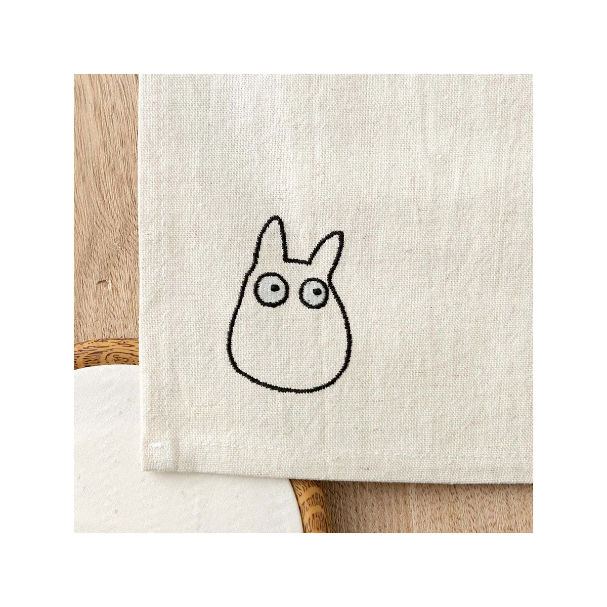 Ghibli My Neighbor Totoro Embroidered Curtain Kurosuke: Ivory - Image 6