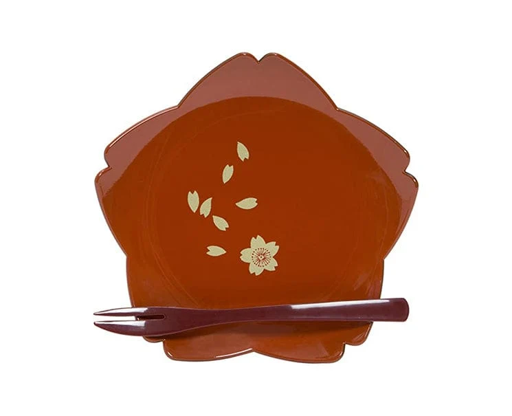 Japanese Cherry Blossom Plate & Fork Set - Image 3