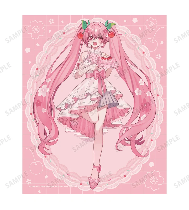 Original illustration of Sakura Miku Sakura Party ver. Art by Shugao Canvas board - Image 2