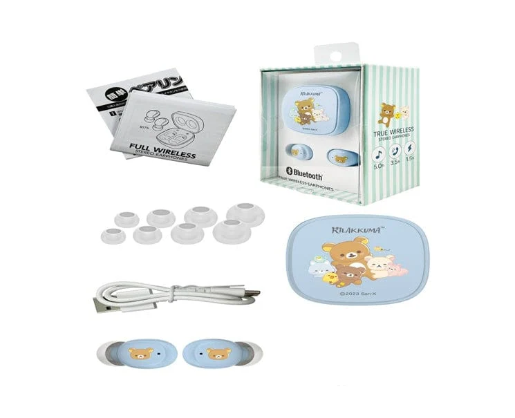 SAN-X Wireless Earphones Blue Rilakkuma - Image 2